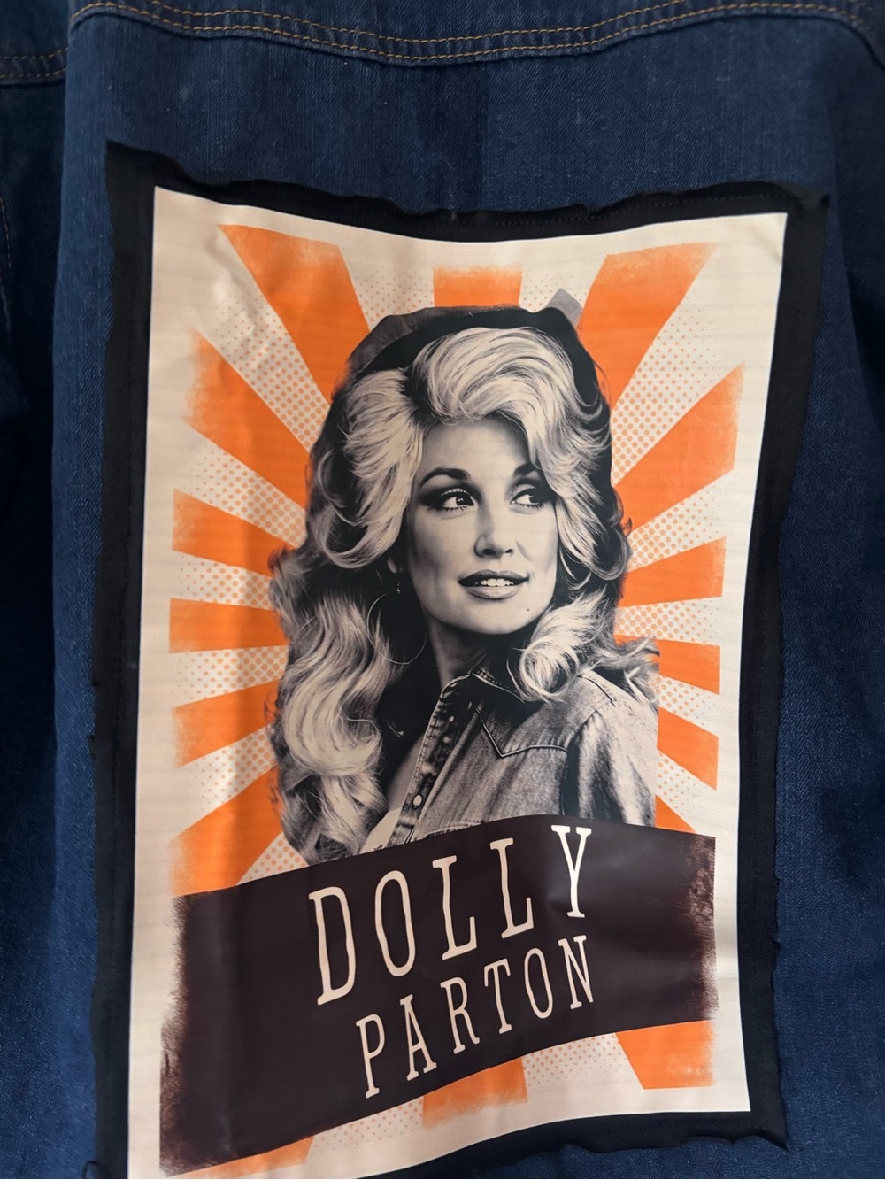 Stoosh Custom Dolly Parton Denim Jacket Western Country Large